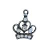 BOUTON BIJOU COURONNE 1 STRASS et EMAIL ROSE Elisa Cavaletti JEWJB0014