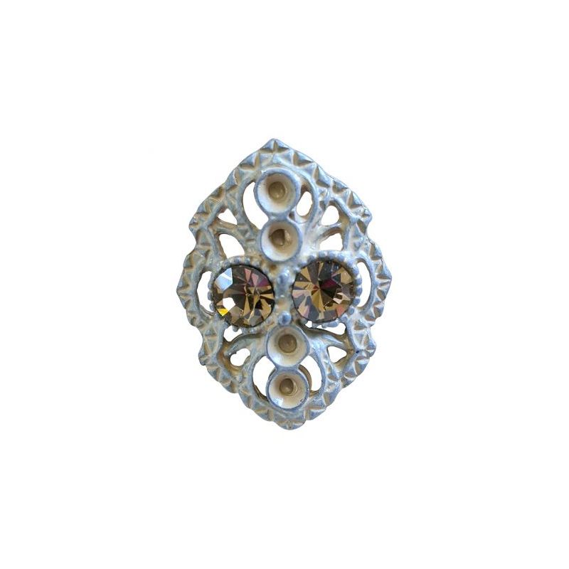 BOUTON BIJOU MARQUISETTE STRASS ROSES Elisa Cavaletti JEWJB0029