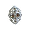 BOUTON BIJOU MARQUISETTE STRASS ROSES Elisa Cavaletti JEWJB0029