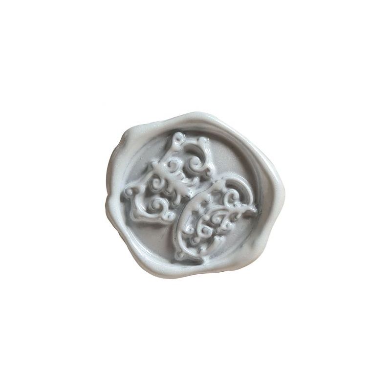 BOUTON BIJOU VAGUE BLANC INITIALES E.C. Elisa Cavaletti JEWMG0008B