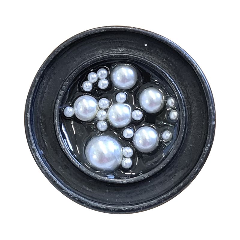 BOUTON BIJOU ROND PERLES INSCRUSTEES Elisa Cavaletti JEWJB0089