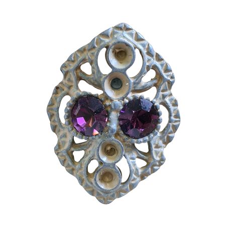 BOUTON BIJOU MARQUISETTE STRASS VIOLET Elisa Cavaletti JEWJB0091