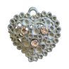 BRELOQUE BIJOU COEUR 3 STRASS ROSES CLAIRS Elisa Cavaletti JEWJB0094