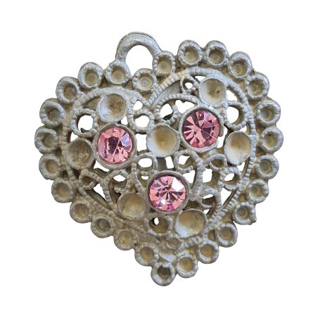 BRELOQUE BIJOU COEUR 3 STRASS ROSE Elisa Cavaletti JEWJB0095