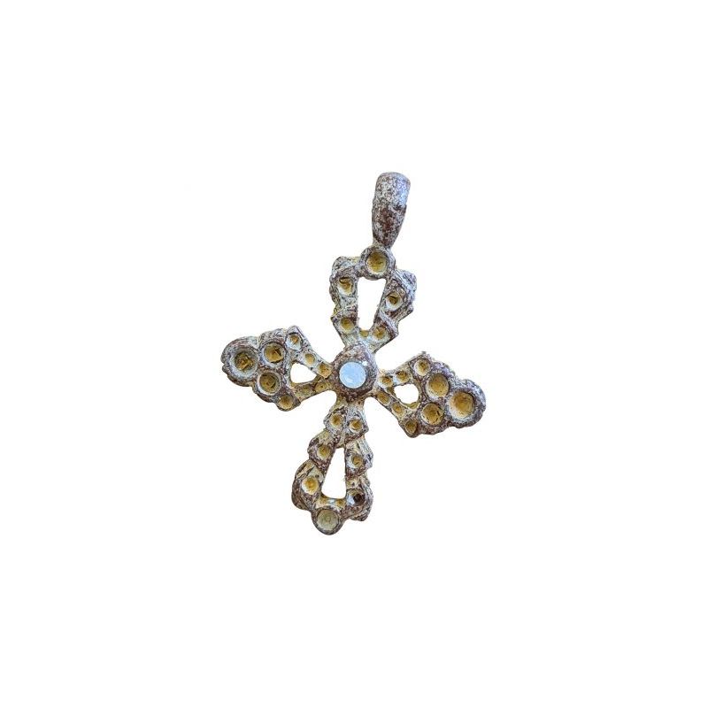 BRELOQUE BIJOU CROIX TERRE STRASS Elisa Cavaletti JEWJB0097