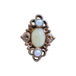 BOUTON BIJOU NAVETTE DOREE PERLES Elisa Cavaletti JEWJB0074