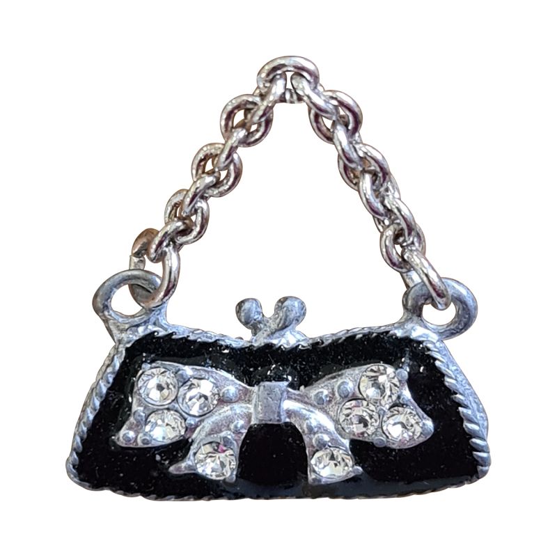 BRELOQUE BIJOU SAC A MAIN NOEUD STRASS Elisa Cavaletti JEWJB0045