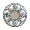 BOUTON BIJOU ROND AJOURE BEIGE STRASS Elisa Cavaletti JEWJB0021