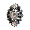 BOUTON BIJOU MARQUISETTE GRISE STRASS CRISTAL Elisa Cavaletti JEWJB0018