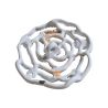 BOUTON BIJOU METAL FLEUR BLANCHE ORANGE Elisa Cavaletti JEWA607