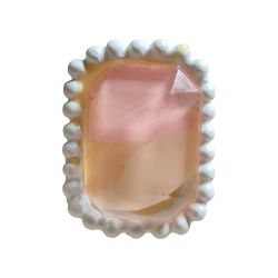 BOUTON BIJOU CABOCHON ROSE BONBON Elisa Cavaletti JEWA261