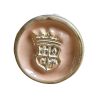 BOUTON BIJOU ROND BLASON CORAIL Elisa Cavaletti JEWA1635