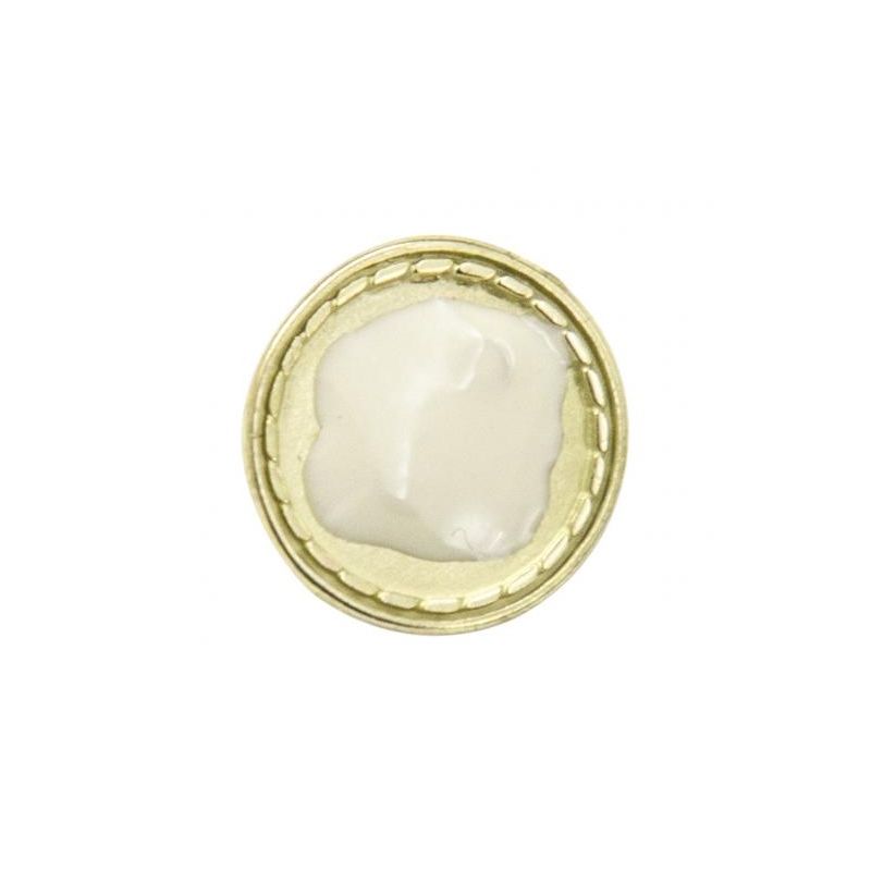 BOUTON BIJOU ROND FESTON CREME Elisa Cavaletti JEW8702