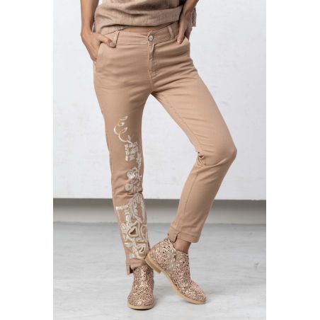 PANTALON BRODE FILO ORO Elisa Cavaletti ELP226039700